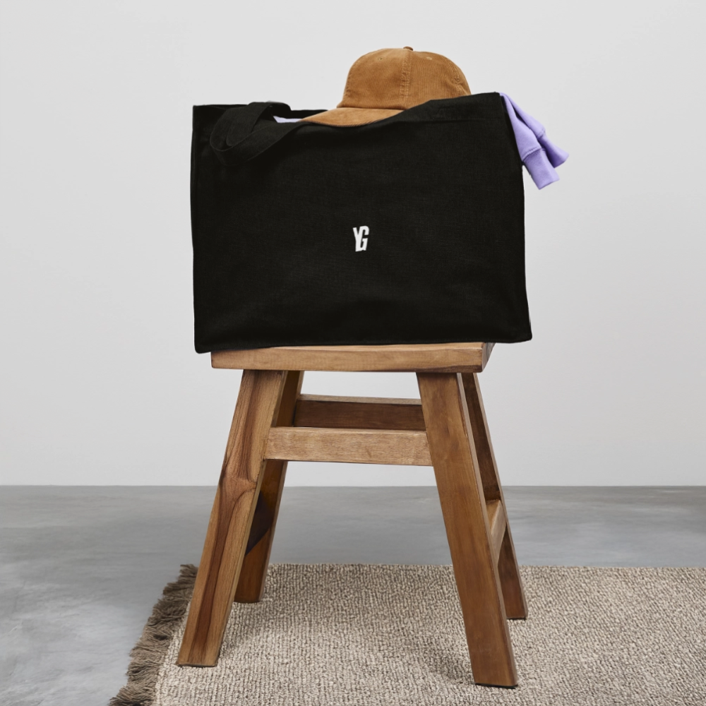 YG recycelter Shopping Bag - Schwarz