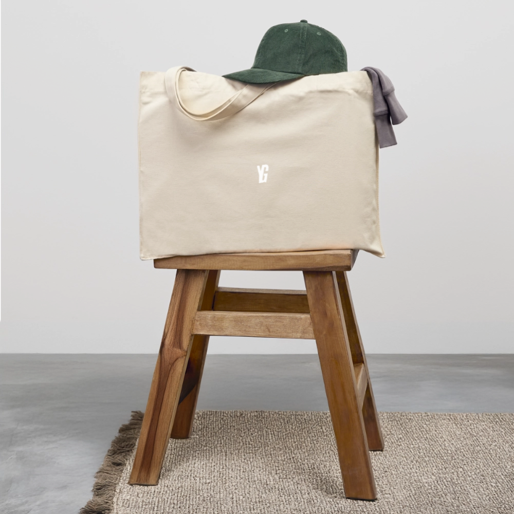 YG recycelter Shopping Bag - Naturweiß